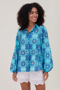 Drop Shoulder Jacquard Blouse