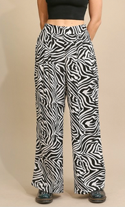 Zebra Wide Leg Pants