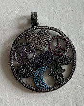 Load image into Gallery viewer, Madison Hayes - Good Luck Enamel Pave Pendant
