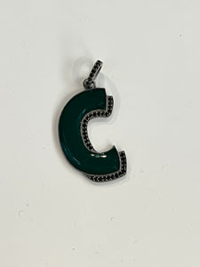 Madison Hayes - Green Shadow Initial Pendant