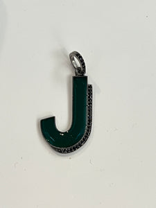 Madison Hayes - Green Shadow Initial Pendant