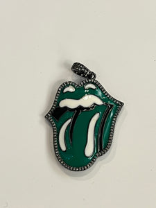 Madison Hayes - Hot Lips with Pave Outline Pendant