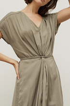 Load image into Gallery viewer, Satin Twist Front Midi Dress
