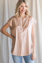 Load image into Gallery viewer, Satin Top with Cap Sleeves
