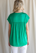 Load image into Gallery viewer, Satin Top with Cap Sleeves
