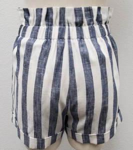 Moodie - Striped Ruffle Shorts