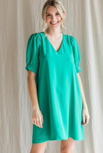 Load image into Gallery viewer, Puff Sleeve V Neck Dress
