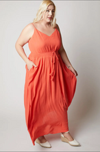 Load image into Gallery viewer, V Neck Smocked Maxi Dress
