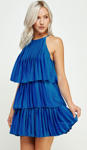 Load image into Gallery viewer, Pleated Satin Tiered Dress
