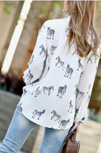 Load image into Gallery viewer, Zebra Print Long Sleeve Top
