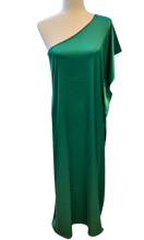 Load image into Gallery viewer, One Shoulder Satin Maxi Dress
