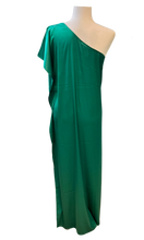 Load image into Gallery viewer, One Shoulder Satin Maxi Dress
