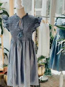 Scallop Sleeve Mini Dress