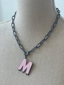 Madison Hayes - Pink Shadow Initial Pendant