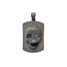 Load image into Gallery viewer, Madison Hayes - Skull Tag Pave Pendant
